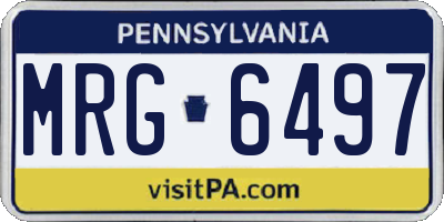 PA license plate MRG6497