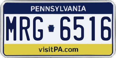 PA license plate MRG6516