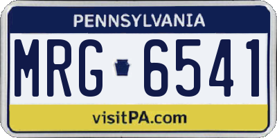 PA license plate MRG6541