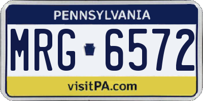 PA license plate MRG6572