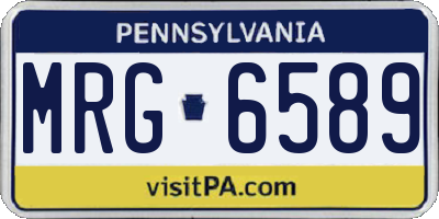 PA license plate MRG6589
