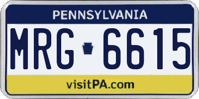 PA license plate MRG6615