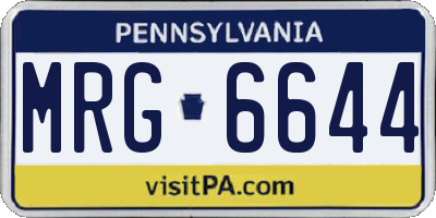 PA license plate MRG6644