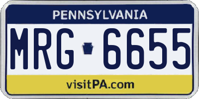 PA license plate MRG6655