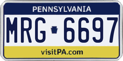 PA license plate MRG6697