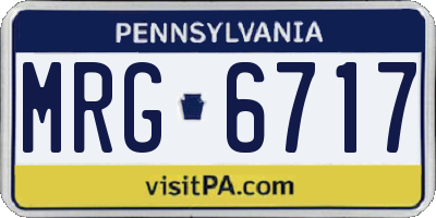 PA license plate MRG6717