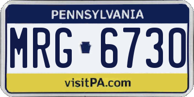 PA license plate MRG6730