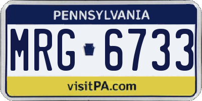 PA license plate MRG6733
