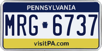 PA license plate MRG6737
