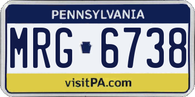PA license plate MRG6738
