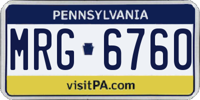 PA license plate MRG6760