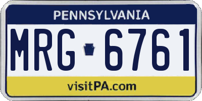 PA license plate MRG6761