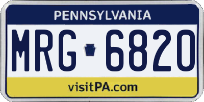 PA license plate MRG6820