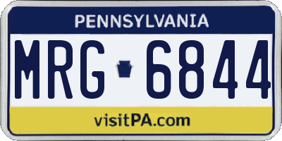 PA license plate MRG6844