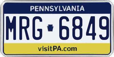 PA license plate MRG6849