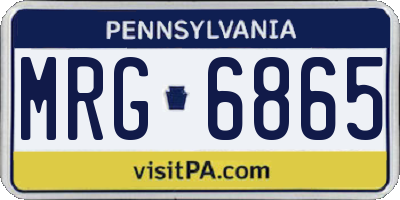 PA license plate MRG6865