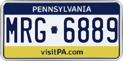 PA license plate MRG6889