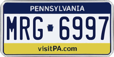 PA license plate MRG6997