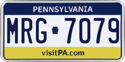 PA license plate MRG7079