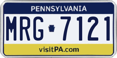 PA license plate MRG7121