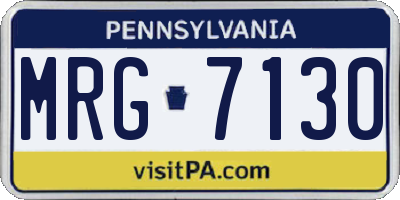 PA license plate MRG7130