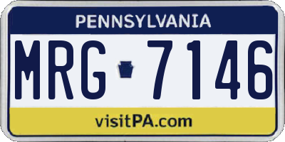 PA license plate MRG7146