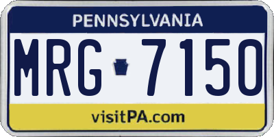 PA license plate MRG7150