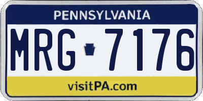 PA license plate MRG7176
