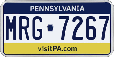 PA license plate MRG7267