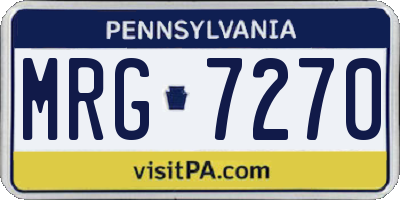 PA license plate MRG7270