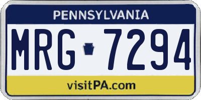PA license plate MRG7294