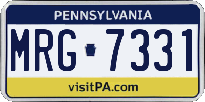 PA license plate MRG7331
