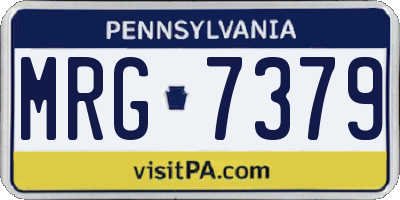 PA license plate MRG7379