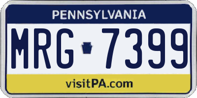 PA license plate MRG7399