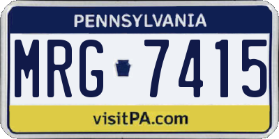 PA license plate MRG7415