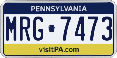PA license plate MRG7473