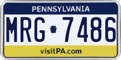 PA license plate MRG7486