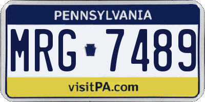 PA license plate MRG7489