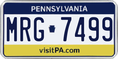 PA license plate MRG7499