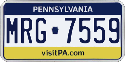 PA license plate MRG7559