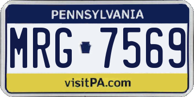 PA license plate MRG7569