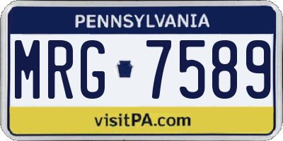 PA license plate MRG7589