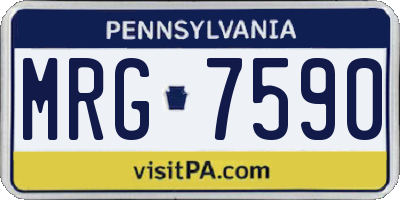 PA license plate MRG7590