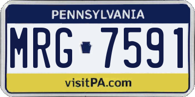 PA license plate MRG7591