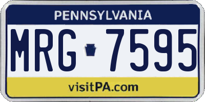 PA license plate MRG7595