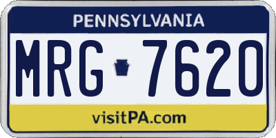 PA license plate MRG7620