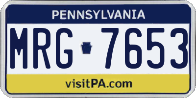 PA license plate MRG7653