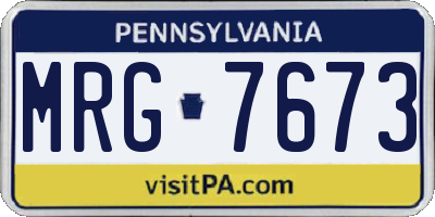 PA license plate MRG7673