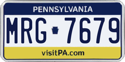 PA license plate MRG7679