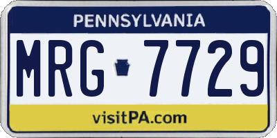 PA license plate MRG7729